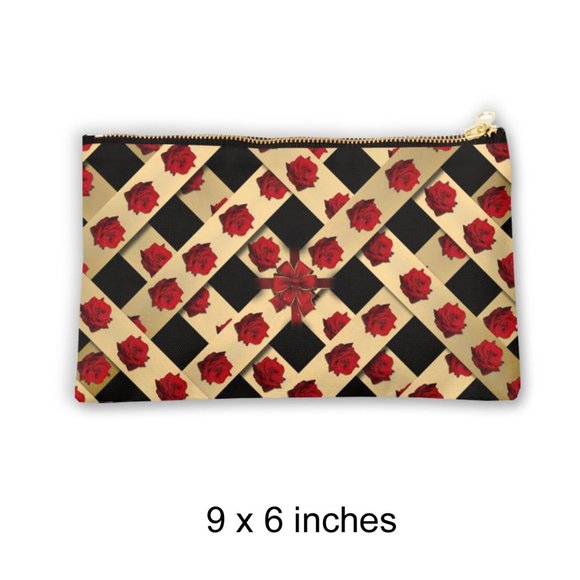 Red Rose 9x6 Cosmetic & Toiletry Handbag Organizer - Picture 5 of 6